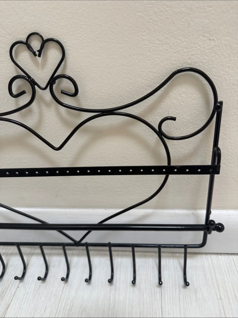 New Black Heart Wall-Mounted Jewelry and Accessory Organizer